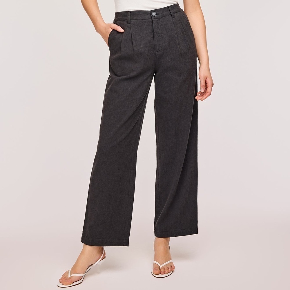 Gentle Fawn Briar Pant- Washed Black High Rise Wide Leg Pant- Small